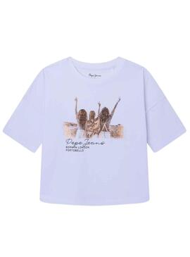 T-Shirt Pepe Jeans Gaetane Branco para Menina