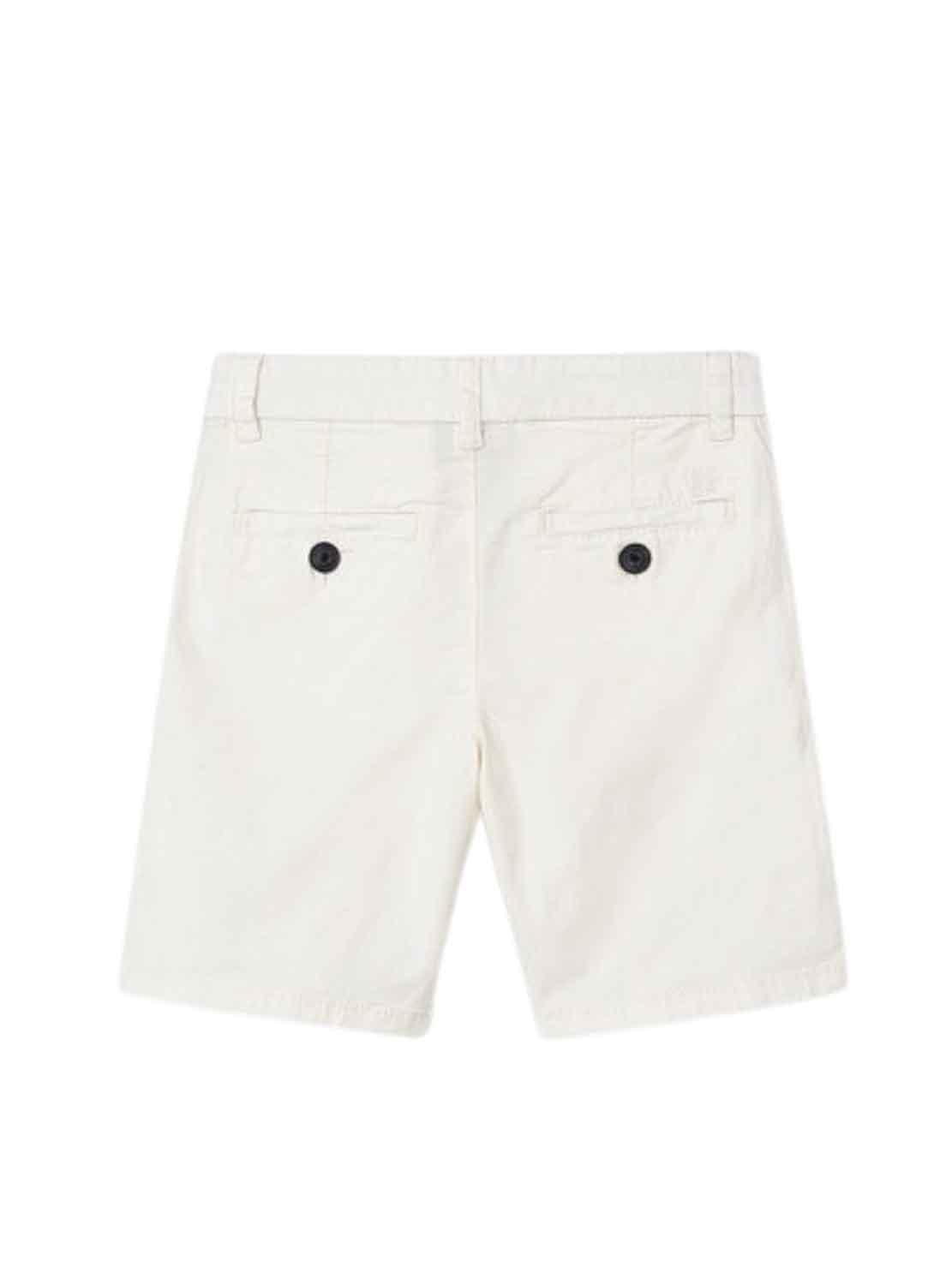 Bermuda Mayoral Chino Sarga Basic Branco Menino