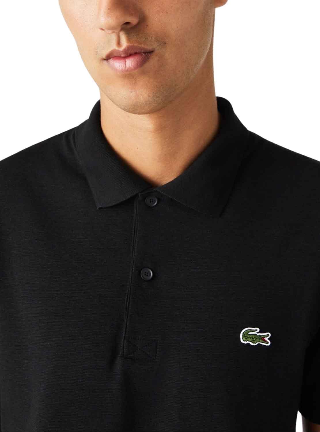 Polo Lacoste Bord Preto para Homem