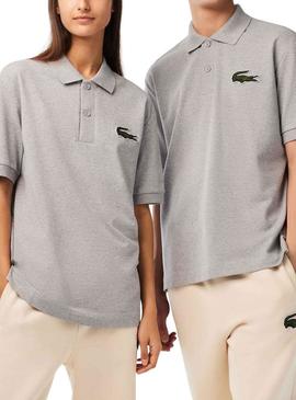 Polo Lacoste Loose Cinza para Homem e Mulher