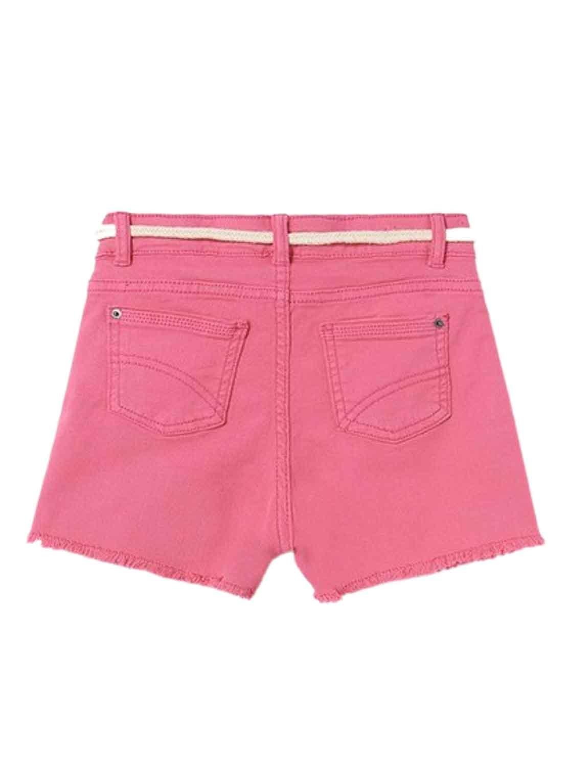 Short Mayoral Sarga Basic Rosa para Menina