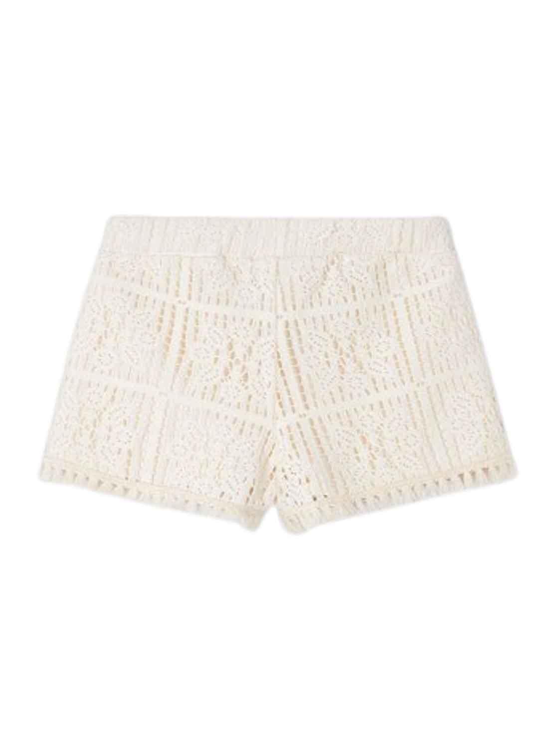 Short Mayoral Knitted Crochet Bege para Menina