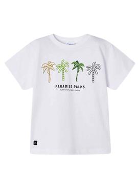 T-Shirt Mayoral Palms Branco para Menino
