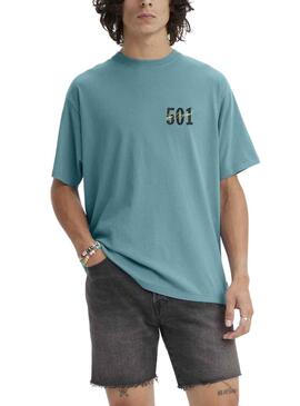 T-Shirt Levis 501 Vintage Azul para Homem
