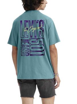 T-Shirt Levis 501 Vintage Azul para Homem