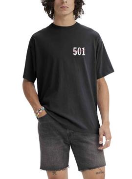 T-Shirt Levis 501 Vintage Preto para Homem