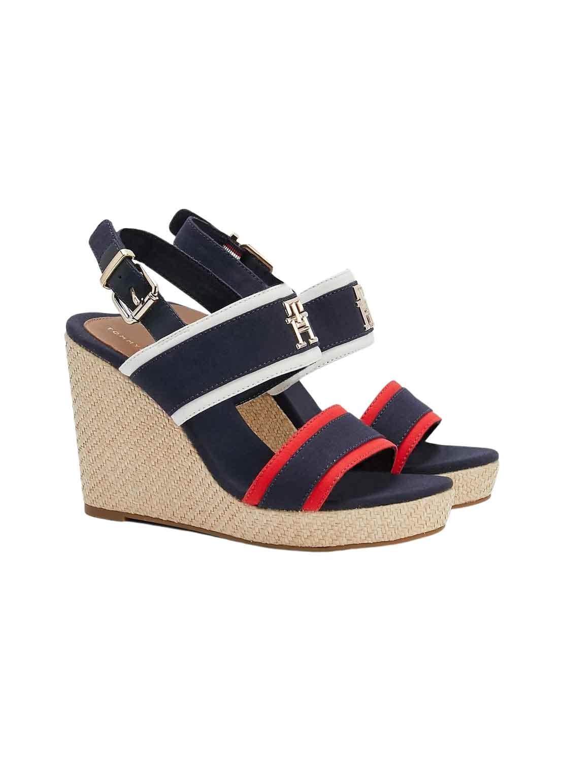 Sandálias Tommy Hilfiger Contrast Azul Marinho Mulher