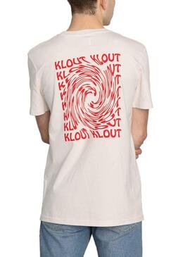 T-Shirt Klout Tornado Branco Vintage e Vermelho