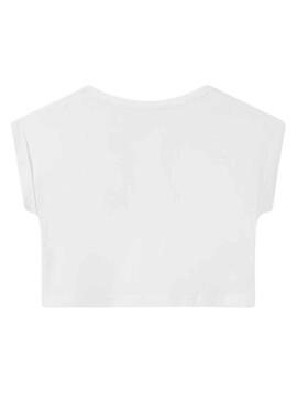 T-Shirt Mayoral Bordado Branco para Menina