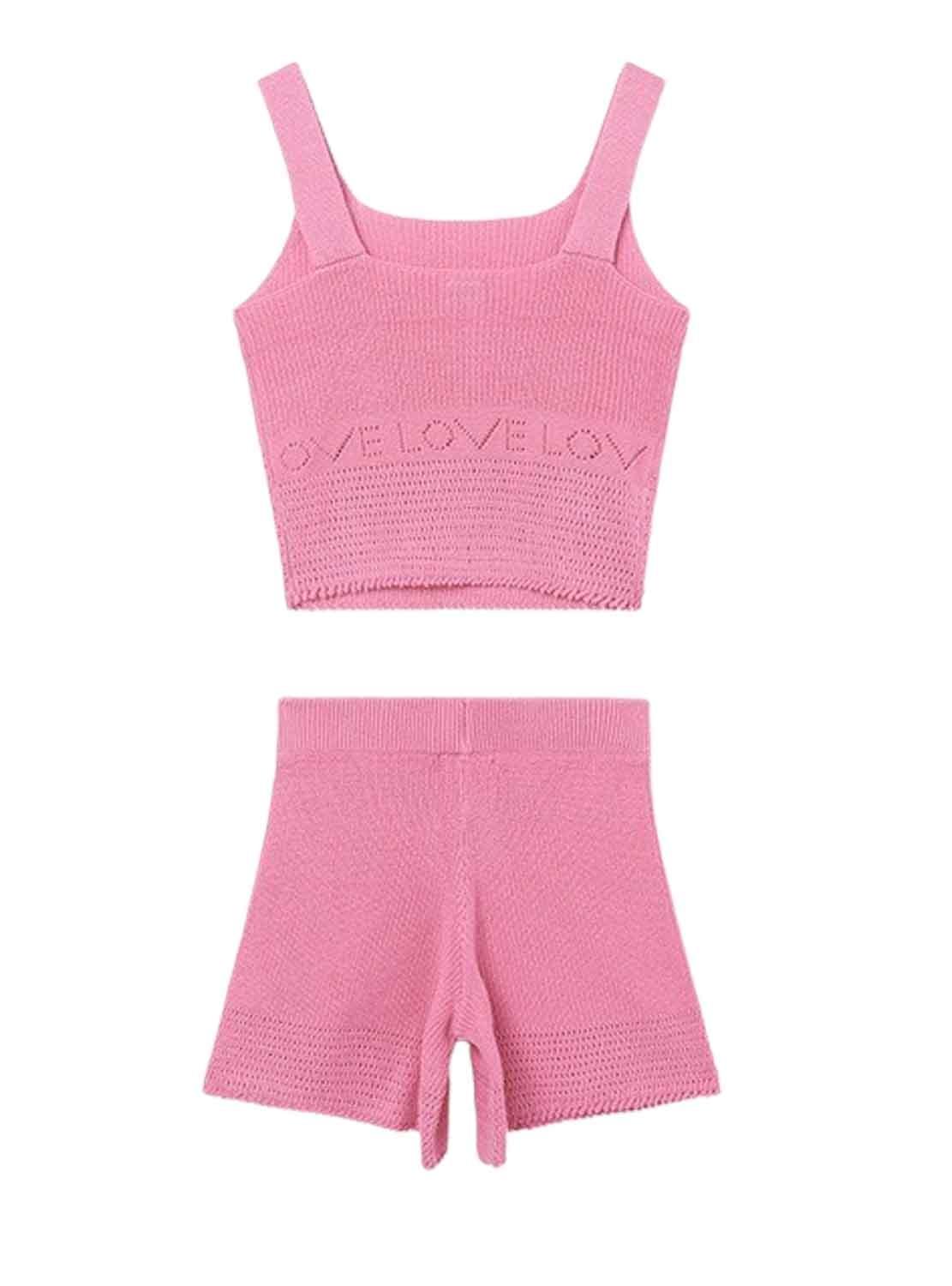 Set Mayoral Tricot Rosa para Menina