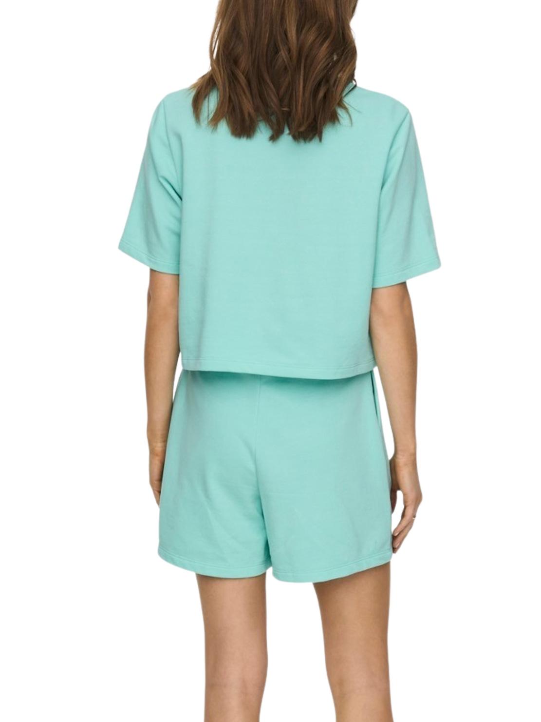 T-Shirt Only Sasja Turquoise para Mulher