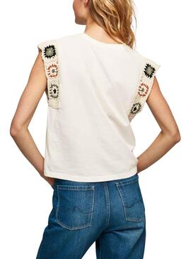 T-Shirt Pepe Jeans Ophelia Bege para Mulher