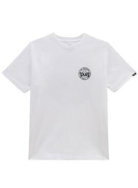 T-Shirt Vans Estabelecido Branco para Menino
