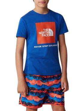 T-Shirt The North Face Explore Azul para Menino