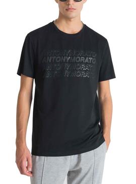 T-Shirt Antony Morato Multilogo Preto Homem