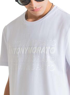 T-Shirt Antony Morato Multilogo Branco Homem
