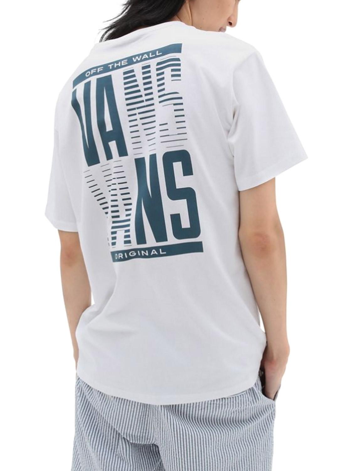 T-Shirt Vans Stacked Branco para Mulher