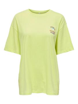 T-Shirt Only Vida Amarelo para Mulher