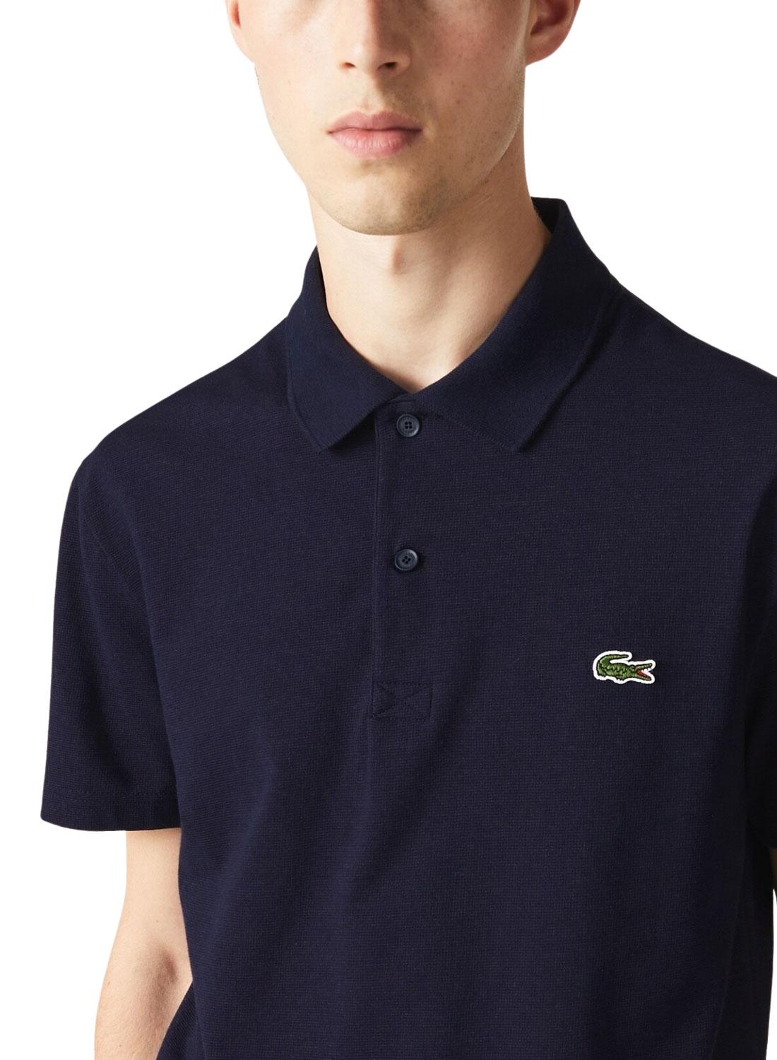 Polo Lacoste Bord Azul Marinho para Homem