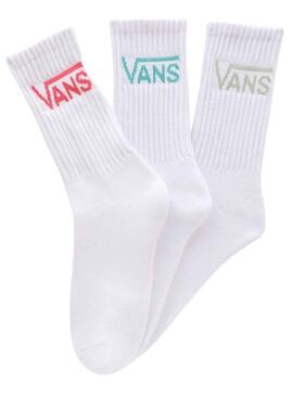 Maias Vans Classic Crew Branco para Mulher