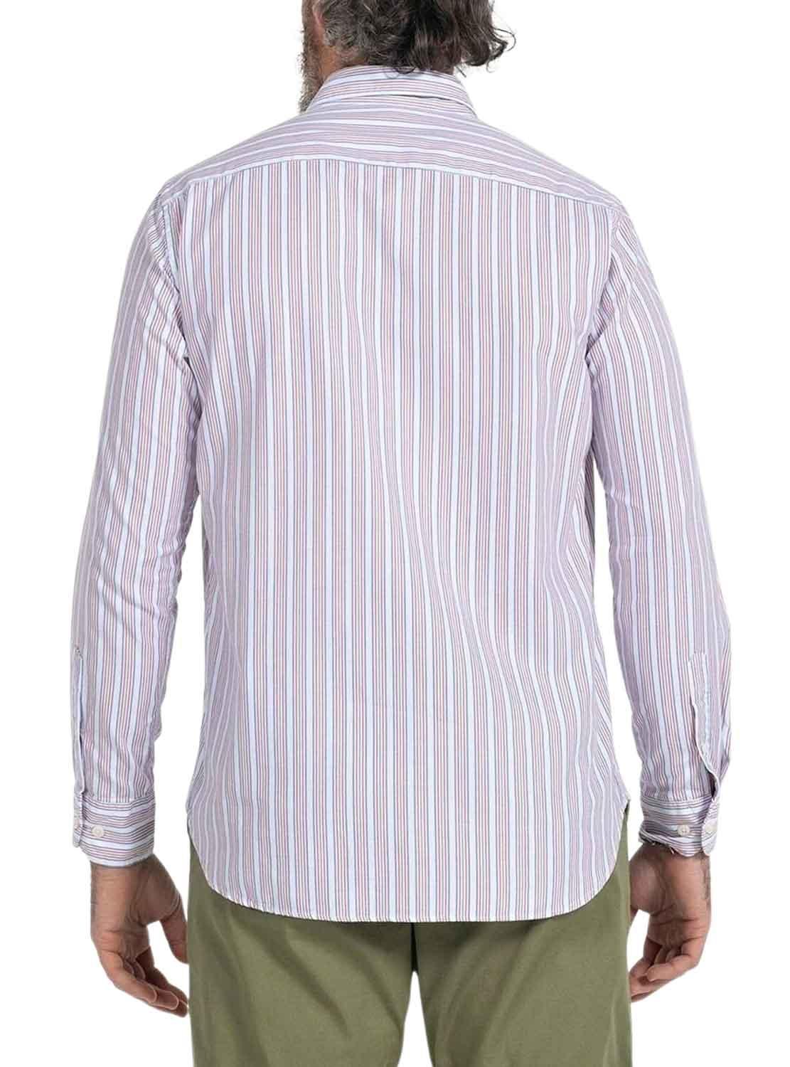 Camisa El Pulpo Cor Stripe Branco para Homem