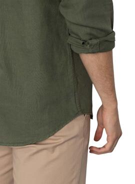 Camisa Lino Verde Klout para Homem