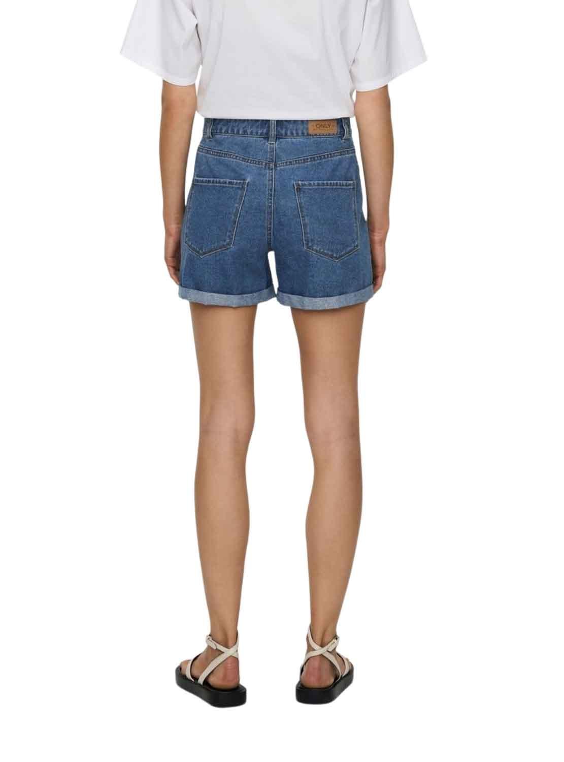 Short Only Vega Mon Denim Azul Medio para Mulher