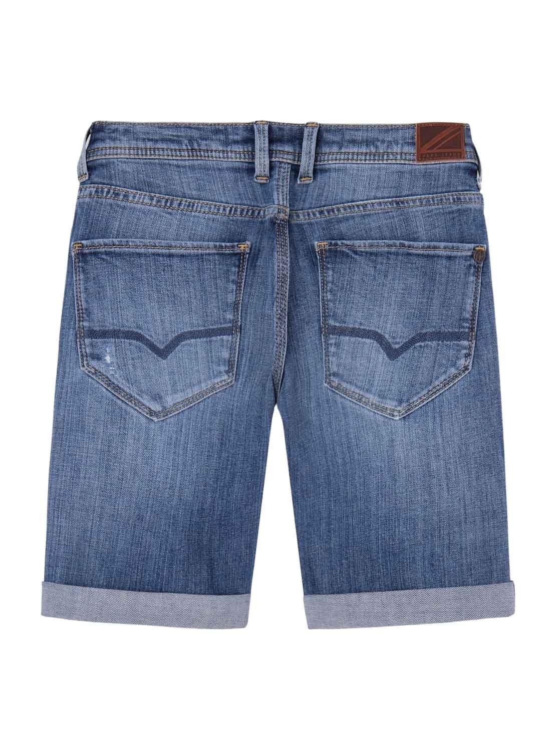 Bermuda Pepe Jeans Cashed Repair Azul Menino