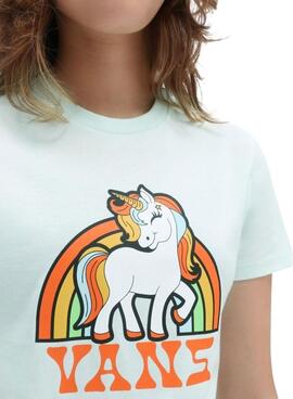 T-Shirt Vans Unicorn Rainarco Verde para Menina