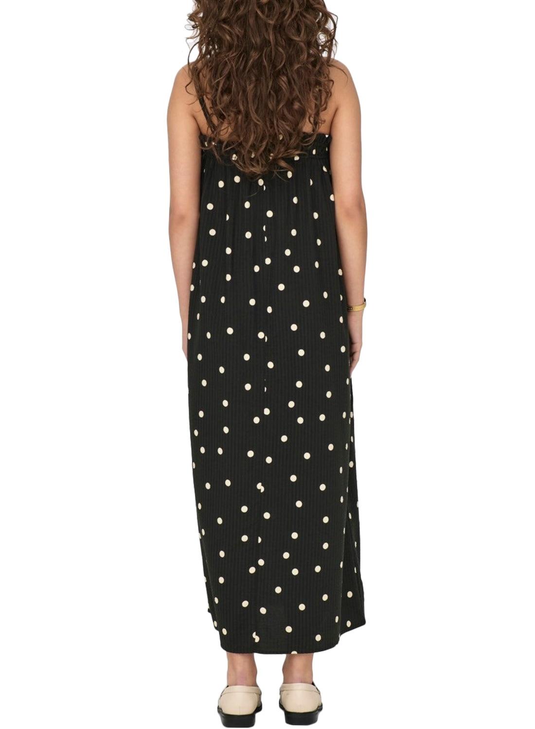 Vestido Only Mia Dots Preto para Mulher