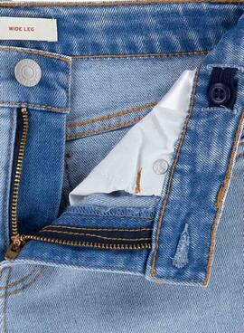 Calças Jeans Levis Wide Perna Azul para Menina