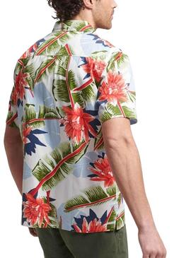Camisa Superdry Havaiano Branco para Homem
