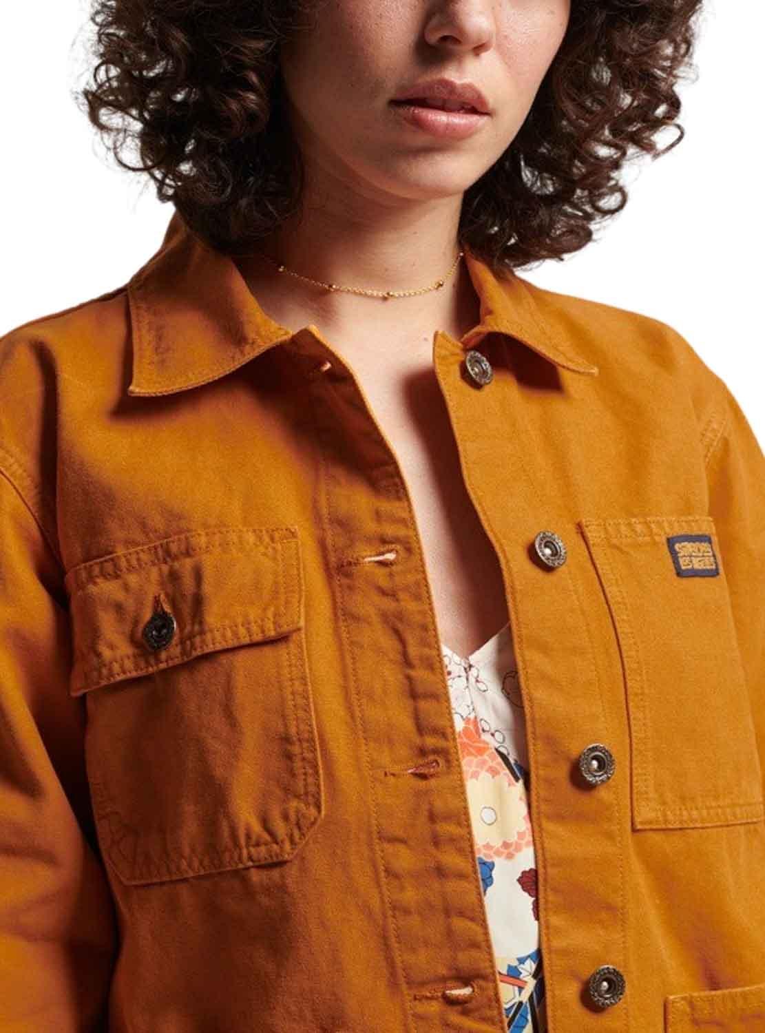 Casaca Superdry Vintage Chore Laranja para Mulher