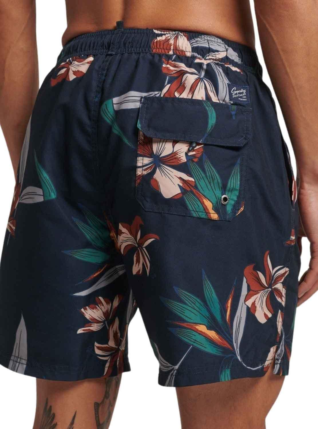 Swimsuit Superdry Vintage Azul Marinho para Homem