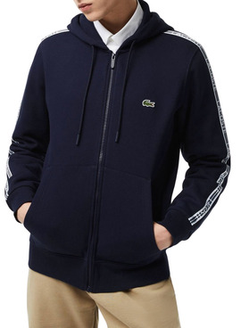 Sweat Lacoste Classic Zip Azul Marinho para Homem