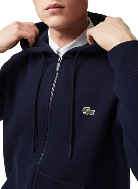 Sweat Lacoste Classic Zip Azul Marinho para Homem