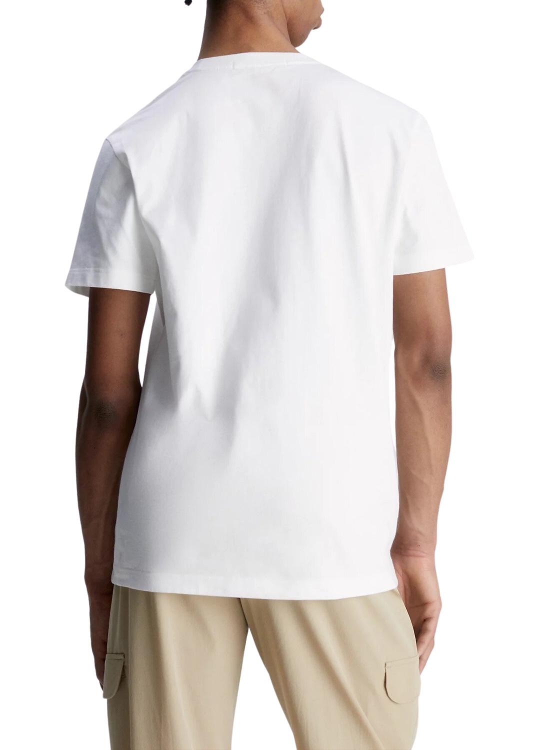 T-Shirt Calvin Klein Monologo Branco para Homem