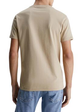 T-Shirt Calvin Klein Seasonal Bege para Homem