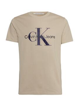 T-Shirt Calvin Klein Seasonal Bege para Homem