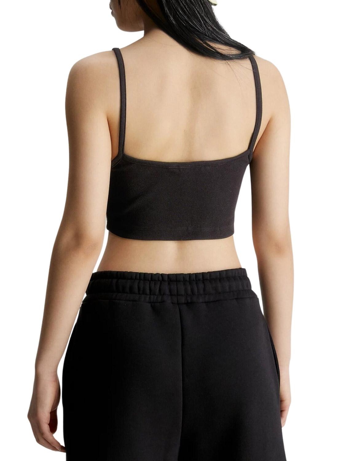 Top Calvin Klein Badge Preto para Mulher