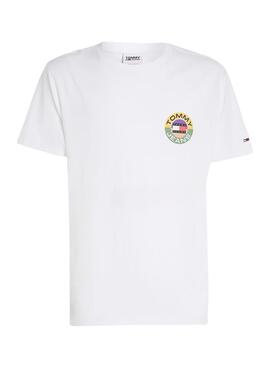 T-Shirt Tommy Jeans Circle Branco para Homem