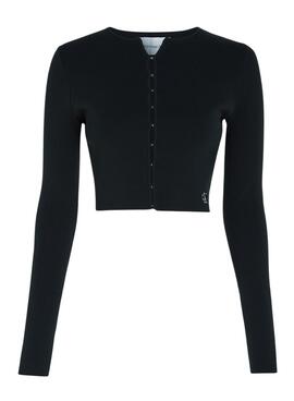 Cárdigan Calvin Klein Hook Preto para Mulher