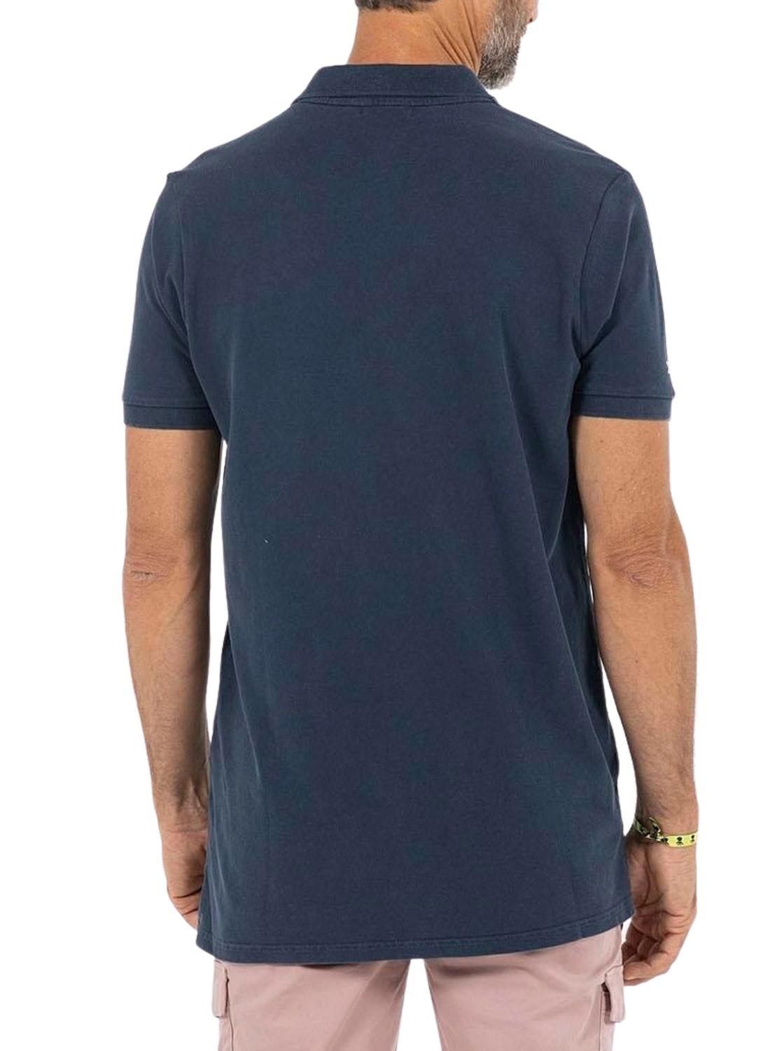 Polo El Pulpo Basic Azul Lavado para Homem