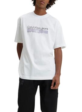 Endereço Calvin Klein T-Shirt Branco para Homem