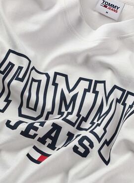 T-Shirt Tommy Jeans Entry Branco para Homem