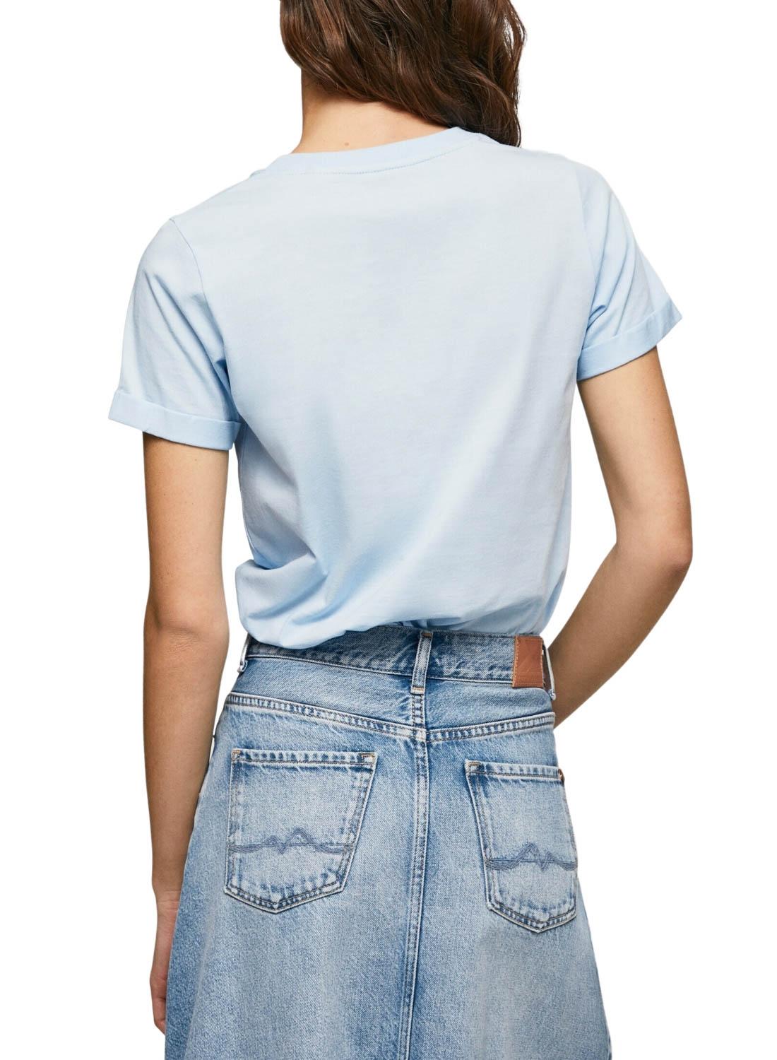 T-Shirt Pepe Jeans Goldie Azul para Mulher