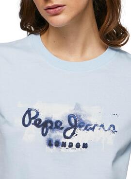 T-Shirt Pepe Jeans Goldie Azul para Mulher