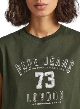 T-Shirt Pepe Jeans Amber Verde para Mulher