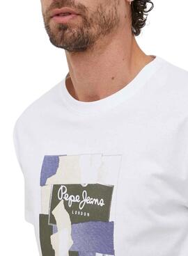 T-Shirt Pepe Jeans Oldwide Branco para Homem