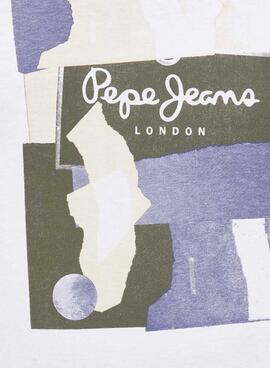 T-Shirt Pepe Jeans Oldwide Branco para Homem